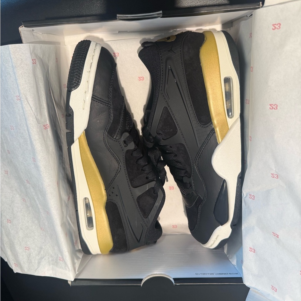 Air Jordan 4 RM Black/Metallic Gold-Sail (Men’s Size 8.5/Women’s Size 10)